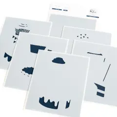 Pinkfresh Studio Stencils 4.25"X5.25" 6/Pkg-Sweet Day Layering