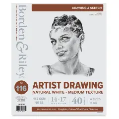 Borden & Riley #116 Artist Drawing Paper Pad - 14" x 17", 40 Sheets