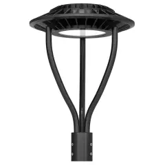 60W Led Post Top Light Dusk to Dawn Commercial Circular Area Pole Light &lrm;8400lm