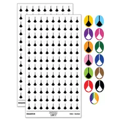 Feather Duster Cleaning 200+ 0.50" Round Stickers Black