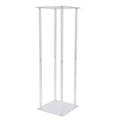 10x10" Acrylic Column Flower Stand Crystal Chains Geometric Wedding Centerpieces