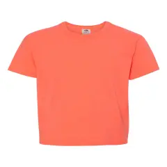 12 Pack: Fruit of the Loom&reg; Youth Short Sleeve Crew Neck T-Shirt Retro heather coral