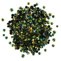 Buttons Galore Jewelz Rhinestones Craft Embellishments Assorted Colors Approx. 1600 Pieces Jet ab