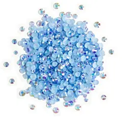 Buttons Galore Jewelz Rhinestones Craft Embellishments Assorted Colors Approx. 1600 Pieces Lt. sapphire ab