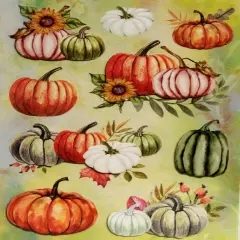 Designer Fall Pumpkins Dimensional Stickers