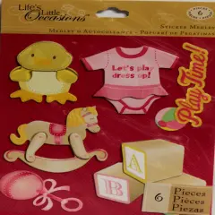 K & Company Life's Little Occasions Baby Girl Toys Dimensional Stickers