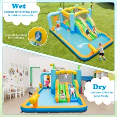 Giant Inflatable Water Slide For Kids Aged 3-10 Years (without Blower)