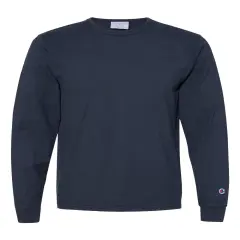 Champion&reg; Garment-Dyed Long Sleeve T-Shirt Navy