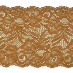 10 Yards of Brea 5 1/2" Stretch Raschel Lace Trim | 10 yard cut Cocoa
