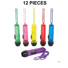Transparent Flashlights on A Rope - 12 Pc.