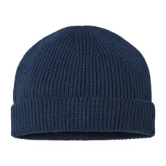 Atlantis Headwear&reg; Sustainable Fine Rib Cuffed Beanie Navy