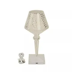 CLEAR 10" Acrylic Crystal Cup Shape DESK LAMP Decorative LED Light