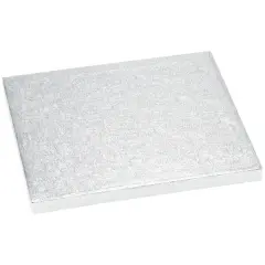 8" Square Silver Foil Cake Board 5ct