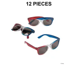 Patriotic Glitter Nomad Sunglasses - 12 Pc.