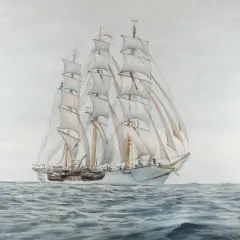 Sailingboat By A Cloudy Day Poster Print by Atelier B Art Studio - Item # VARPDXBEGCOA88