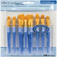 Crafter's Choice Gold Taklon Brush Value Pack 15/Pkg