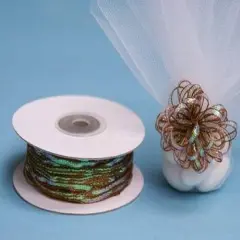 Pull String Organza Ribbon Chocolate brown