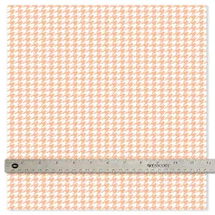 Happy Crafters Houndstooth 11.8" x 18" Sheet Peach fuzz and white