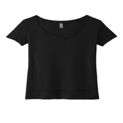Next Level&reg; Women&rsquo;s Festival Scoop Neck Tee Black