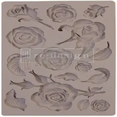 Prima Marketing Re-Design Mould 5"X8"X8mm-Fragrant Roses