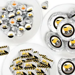Big Dot of Happiness Dig It - Construction Party Zone - Baby Shower or Birthday Party Candy Favor Sticker Kit - 304 Pieces