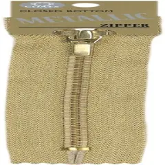 Coats Fashion Metallic Closed Bottom Zipper 9"-Gold