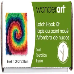 Wonderart Latch Hook Kit 8"X8"-Twirl