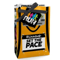 Big Dot of Happiness Set the Pace - Running - Track, Cross Country or Marathon Party Favor Boxes - Set of 12