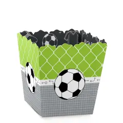 Big Dot of Happiness Goaaal - Soccer - Party Mini Favor Boxes - Baby Shower or Birthday Party Treat Candy Boxes - Set of 12