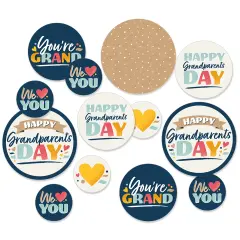 Big Dot of Happiness Happy Grandparents Day - Grandma & Grandpa Party Giant Circle Confetti - Party Decorations - Large Confetti 27 Count