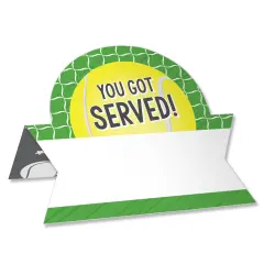 Big Dot of Happiness You Got Served - Tennis - Baby Shower or Tennis Ball Birthday Party Tent Buffet Card - Table Setting Name Place Cards - Set of 24