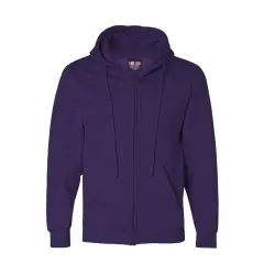 Bayside&reg; USA-Made Full Zip Hooded Sweatshirt Purple