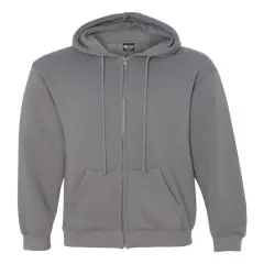 Bayside&reg; USA-Made Full Zip Hooded Sweatshirt Charcoal