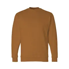 Bayside&reg; USA Made Crewneck Sweatshirt Caramel brown