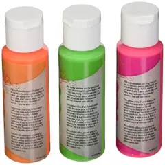 Craft Acrylic Paint Kit, 0.5 Liters, Flourescent