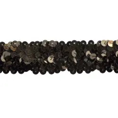 Belagio Stretch Sequin Trim, 1" Wide, 10-Yard Bolt, Brown