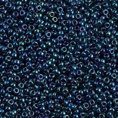 Miyuki 11 Round Seed Bead, 11-467, Metallic Indigo Iris, 13 grams