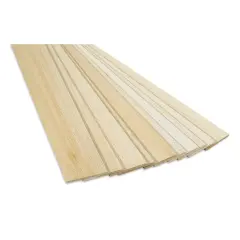 Bud Nosen Balsa Wood Sheets - 3/16" x 3" x 36", Pkg of 10