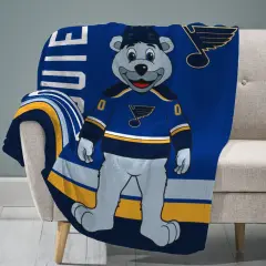 Sleep Squad St. Louis Blues Louie 60&rdquo; x 80&rdquo; Rachel Plush Hockey Blanket