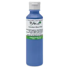 Tri-Art Liquid Artist Acrylics - Cerulean Blue Hue, 120 ml bottle