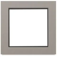 Crescent Select Conservation Solids Pre-Cut Double Mat - Gray/Dark Gray, 4 ply, 11" x 14"