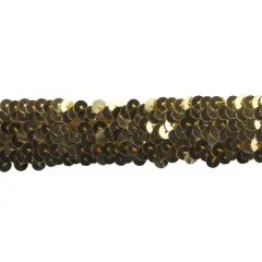 Belagio Stretch Sequin Trim, 1" Wide, 10-Yard Bolt, Gold