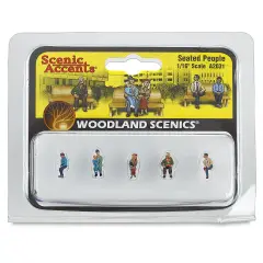 Woodland Scenics Model Scenery - Seated Scale People, Pkg of 5, 1/16"