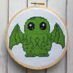 Cute Cthulhu Counted Cross Stitch DIY KIT Intermediate