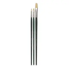 Winsor & Newton Winton Hog Bristle Brushes - Assorted, Pkg of 3