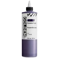Golden High Flow Acrylics - Dioxazine Purple, 16 oz bottle