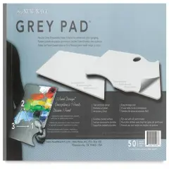 New Wave Palette - Disposable Palette, Grey Pad, Rectangular, 11" x 16"