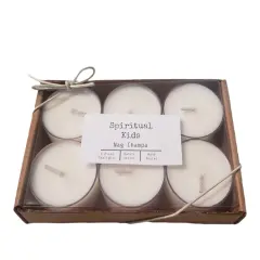 Nag Champa Natural Soy Wax Tealights 6 Count Hand Poured with Fragrant/Essential Oils!