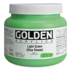 Golden Heavy Body Artist Acrylics - Light Green (Blue Shade), 32 oz Jar