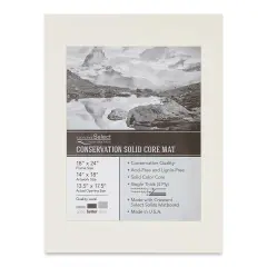 Crescent Select Conservation Solids Pre-Cut Mat - Antique White, 4 ply, 18" x 24"